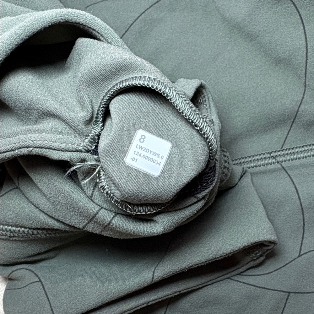 Lululemon Align Asymmetrical Bra Size 8 Olive Green One Shoulder Sport - Picture 6 of 7